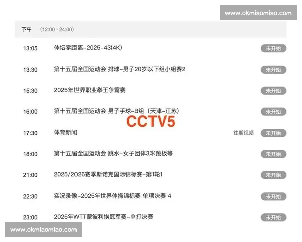 2026年各大赛事赛程安排全览及重点赛事时间表解析